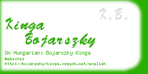 kinga bojarszky business card